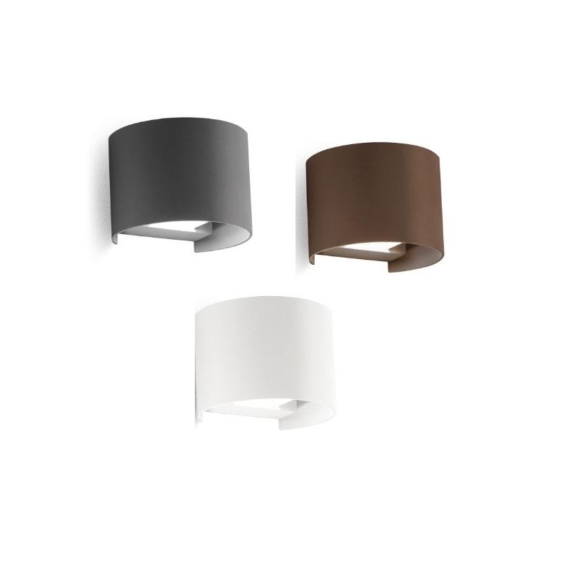 APPLIQUE A LED 20W IP65 LUCE 3000K-4000K BIEMISSIONE ALLUMINIO 3 COLORI CON FLUSSO LUMINOSO REGOLABILE