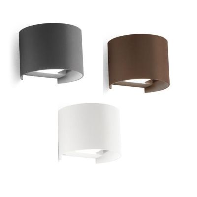 APPLIQUE A LED 20W IP65 LUCE 3000K-4000K BIEMISSIONE ALLUMINIO 3 COLORI CON FLUSSO LUMINOSO REGOLABILE