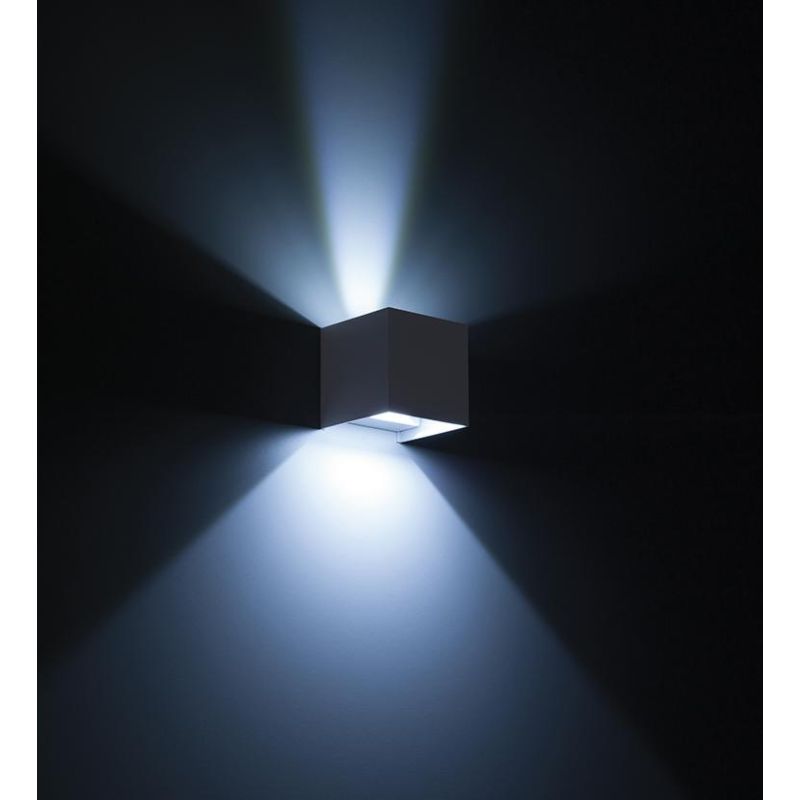 APPLIQUE CUBO LED 10W IP65 LUCE 3000K-4000K-5500K BIEMISSIONE ALLUMINIO 3 COLORI CON FLUSSO LUMINOSO REGOLABILE