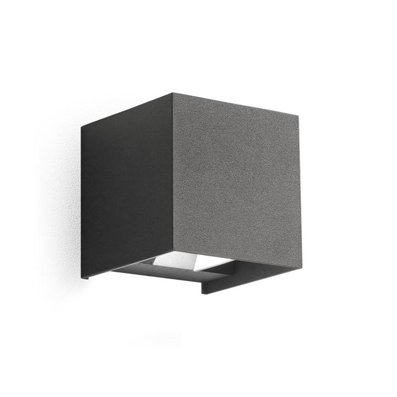 APPLIQUE CUBO LED 10W IP65 LUCE 3000K-4000K-5500K BIEMISSIONE ALLUMINIO 3 COLORI CON FLUSSO LUMINOSO REGOLABILE