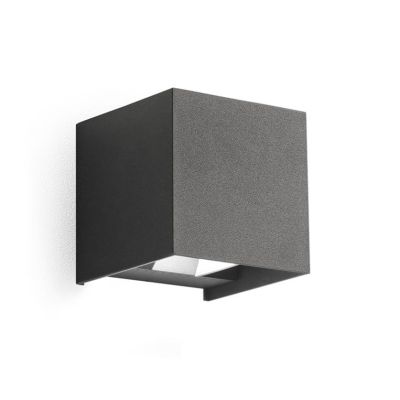 APPLIQUE CUBO LED 10W IP65 LUCE 3000K-4000K-5500K BIEMISSIONE ALLUMINIO 3 COLORI CON FLUSSO LUMINOSO REGOLABILE