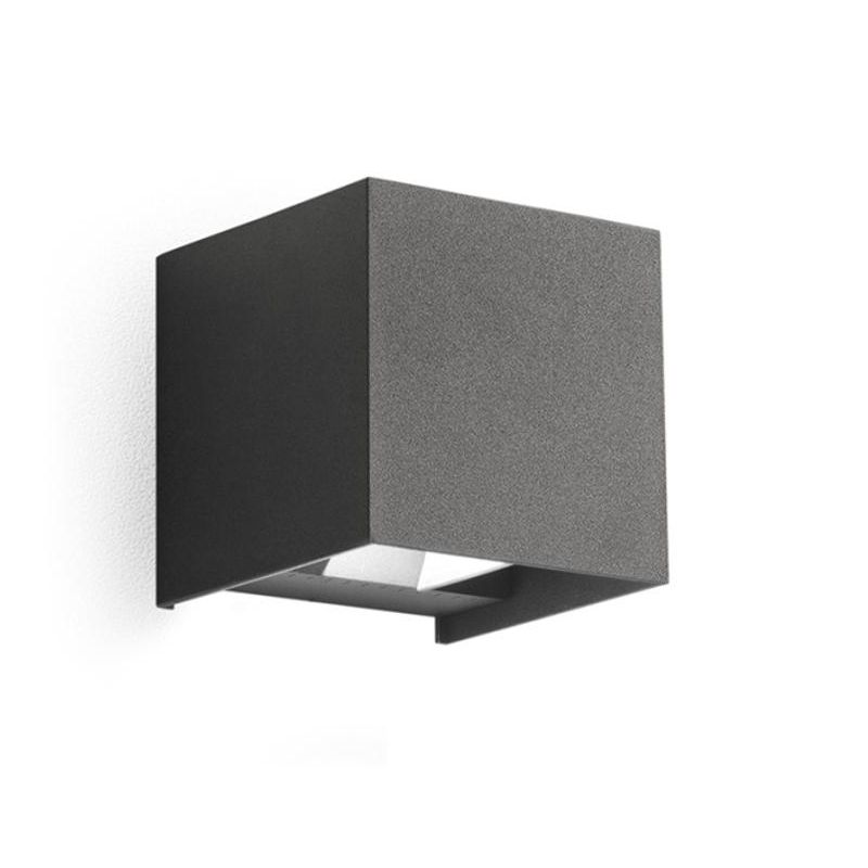 APPLIQUE CUBO LED 20W IP65 LUCE 3000K-4000K-5500K BIEMISSIONE ALLUMINIO 3 COLORI CON FLUSSO LUMINOSO REGOLABILE