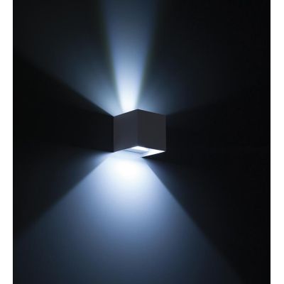 APPLIQUE CUBO LED 20W IP65 LUCE 3000K-4000K-5500K BIEMISSIONE ALLUMINIO 3 COLORI CON FLUSSO LUMINOSO REGOLABILE