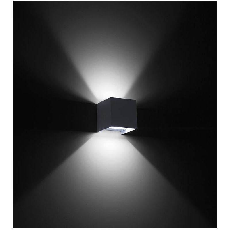 APPLIQUE CUBO LED 20W IP65 LUCE 3000K-4000K-5500K BIEMISSIONE ALLUMINIO 3 COLORI CON FLUSSO LUMINOSO REGOLABILE