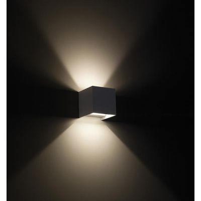 APPLIQUE CUBO LED 20W IP65 LUCE 3000K-4000K-5500K BIEMISSIONE ALLUMINIO 3 COLORI CON FLUSSO LUMINOSO REGOLABILE