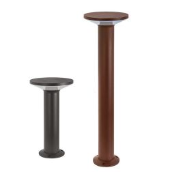 PALETTO DA GIARDINO 2 MISURE LED 12W LUCE 3000K-4000K IP65 ALLUMINIO ANTRACITE E MARRONE GEA LUCE