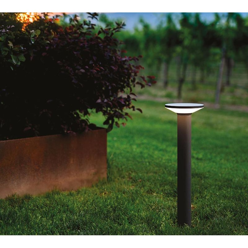 PALETTO DA GIARDINO 2 MISURE LED 12W LUCE 3000K-4000K IP65 ALLUMINIO ANTRACITE E MARRONE GEA LUCE