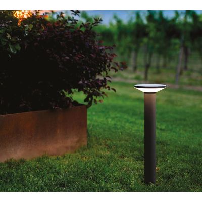 PALETTO DA GIARDINO 2 MISURE LED 12W LUCE 3000K-4000K IP65 ALLUMINIO ANTRACITE E MARRONE GEA LUCE