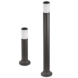 PALO DA GIARDINO ANTRACITE ALTEZZA 50 CM E 100 CM  IP54 ANTI CORROSIONE LAMPADINA E27 GEA LUCE