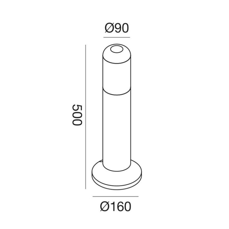 PALO DA GIARDINO ANTRACITE ALTEZZA 50 CM E 100 CM  IP54 ANTI CORROSIONE LAMPADINA E27 GEA LUCE