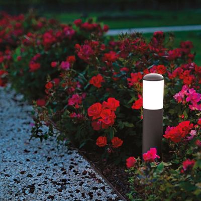 PALO DA GIARDINO ANTRACITE ALTEZZA 50 CM E 100 CM  IP54 ANTI CORROSIONE LAMPADINA E27 GEA LUCE
