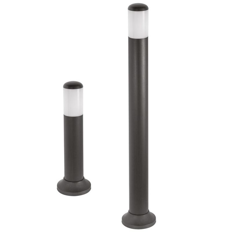 PALO DA GIARDINO ANTRACITE ALTEZZA 50 CM E 100 CM  IP54 ANTI CORROSIONE LAMPADINA E27 GEA LUCE