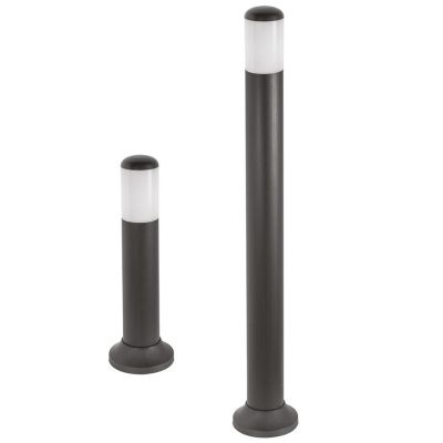PALO DA GIARDINO ANTRACITE ALTEZZA 50 CM E 100 CM  IP54 ANTI CORROSIONE LAMPADINA E27 GEA LUCE