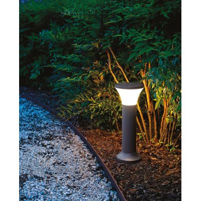 PALO DA GIARDINO IN 2 MISURE FINITURA ANTRACITE IP54 ANTI CORROSIONE LAMPADINA E27 GEA LUCE