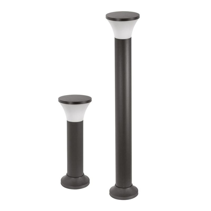 PALO DA GIARDINO IN 2 MISURE FINITURA ANTRACITE IP54 ANTI CORROSIONE LAMPADINA E27 GEA LUCE