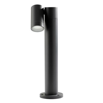 PALO DA GIARDINO IN ALLUMINIO 1 LUCE ORIENTABILE MARRONE O ANTRACITE IP65 LAMPADINA GU10 MODERNO