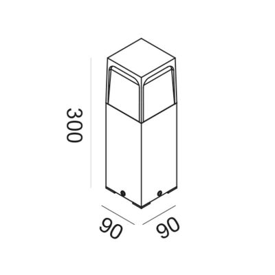 PALO DA GIARDINO 3 MISURE IP44 IN ALLUMINIO MARRONE O ANTRACITE CON LAMPADINA E27 DESIGN MODERNO