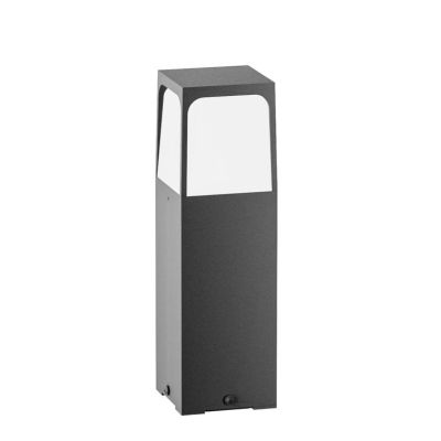 PALO DA GIARDINO 3 MISURE IP44 IN ALLUMINIO MARRONE O ANTRACITE CON LAMPADINA E27 DESIGN MODERNO