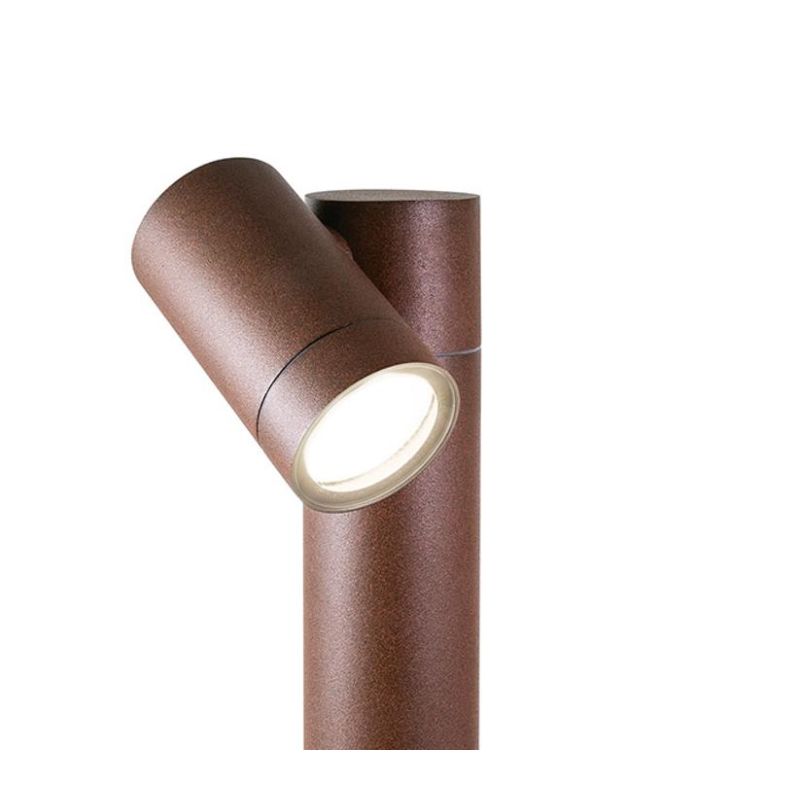PROIETTORE IN ALLUMINIO 1 LUCE ORIENTABILE MARRONE O ANTRACITE IP65 CON PICCHETTO LAMPADINA GU10