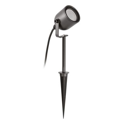 PROIETTORE IN ALLUMINIO ORIENTABILE 2 MISURE IP65 ALLUMINIO 3 COLORI CON PICCHETTO LAMPADINA GU10