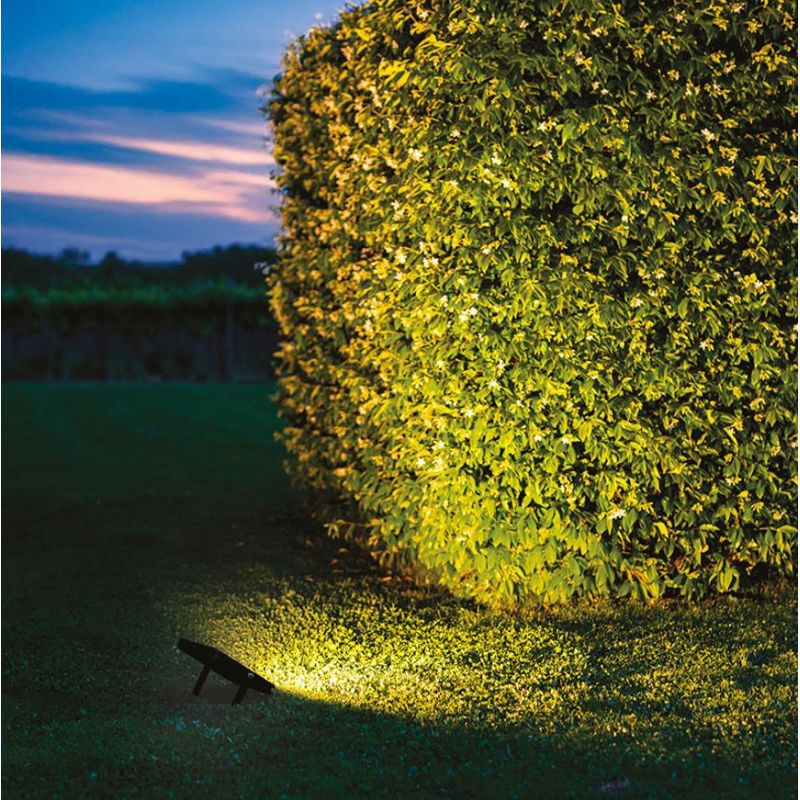 PROIETTORE LED DA ESTERNI IP65 ALLUMINIO NERO LED INTEGRATO LUCE CCT 3000K-4000K-6500K 4 MISURE