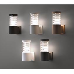 APPLIQUE PER ESTERNO MODERNO IN 5 COLORI IP44 DIFFUSORE IN PIREX CRISTALENSI - Cristalensi Shop Online