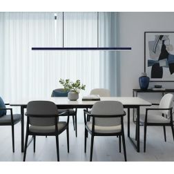 DORICA SOSPENSIONE LINEARE IN 9 COLORI LED 35W LUCE 3000K LUNGHEZZA 140 CM DESIGN MODERNO