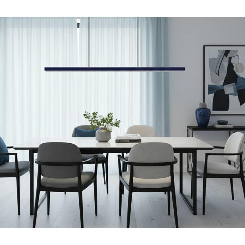 DORICA SOSPENSIONE LINEARE IN 9 COLORI LED 35W LUCE 3000K LUNGHEZZA 140 CM DESIGN MODERNO