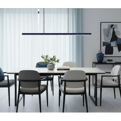 DORICA SOSPENSIONE LINEARE IN 9 COLORI LED 35W LUCE 3000K LUNGHEZZA 140 CM DESIGN MODERNO