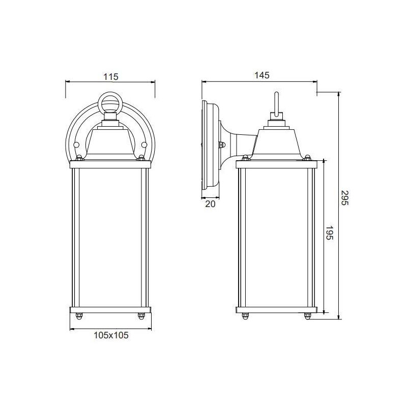 OLONA APPLIQUE DA ESTERNO IP23 STILE CLASSICO ANTRACITE O RUGGINE LUCE DIFFUSA TRIO LIGHTING - Cristalensi Shop Online