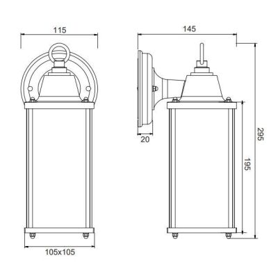 OLONA APPLIQUE DA ESTERNO IP23 STILE CLASSICO ANTRACITE O RUGGINE LUCE DIFFUSA TRIO LIGHTING - Cristalensi Shop Online