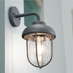 DUERO APPLIQUE DA ESTERNO A LANTERNA CLASSICA IP44 ANTRACITE O RUGGINE LUCE DIFFUSA TRIO LIGHTING - Cristalensi Shop Online