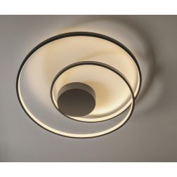 PLAFONIERA  MODERNA 3 MISURE LED INTEGRATO LUCE 3000K COLORI BIANCO NERO O OTTONE MODERNA