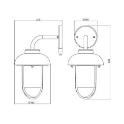 DUERO APPLIQUE DA ESTERNO A LANTERNA CLASSICA IP44 ANTRACITE O RUGGINE LUCE DIFFUSA TRIO LIGHTING - Cristalensi Shop Online 2