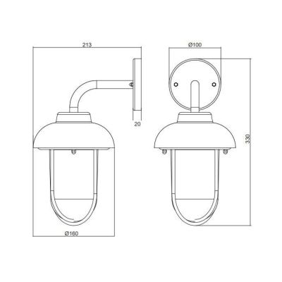 DUERO APPLIQUE DA ESTERNO A LANTERNA CLASSICA IP44 ANTRACITE O RUGGINE LUCE DIFFUSA TRIO LIGHTING - Cristalensi Shop Online