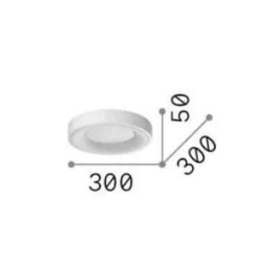 PLANET PLAFONIERA APPLIQUE LED IN 4 MISURE LUCE 3000K IN METALLO BIANCO, NERO, OTTONE DESIGN MODERNO