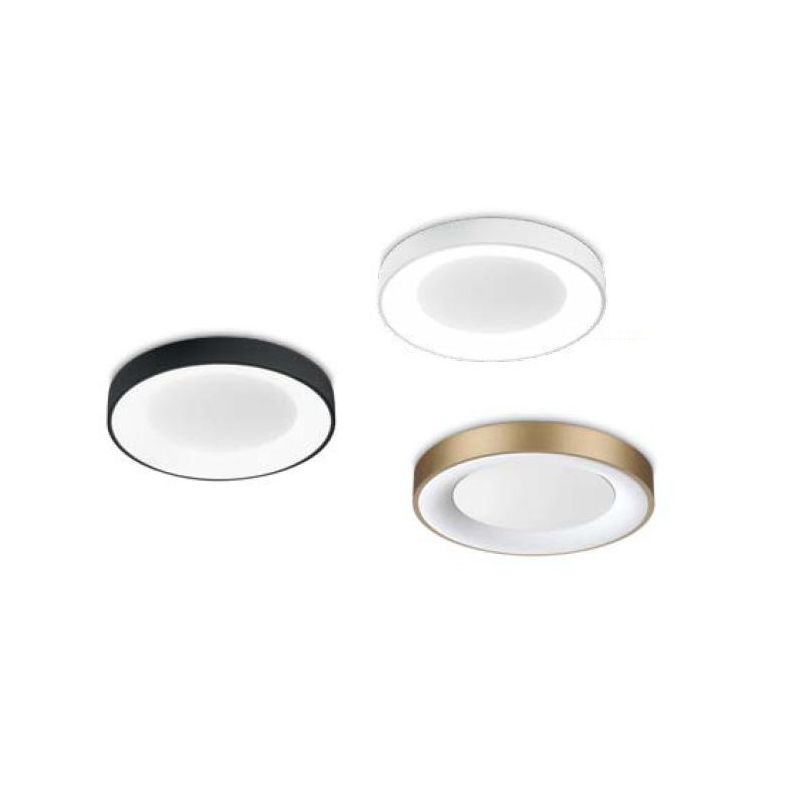 PLANET PLAFONIERA APPLIQUE LED IN 4 MISURE LUCE 3000K IN METALLO BIANCO, NERO, OTTONE DESIGN MODERNO