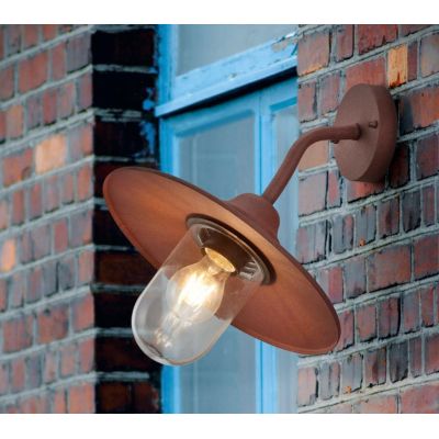 BRENTA APPLIQUE DA ESTERNO CON PIATTINO STILE CLASSICO IP44 ANTRACITE O RUGGINE LUCE DIFFUSA TRIO LIGHTING - Cristalensi Shop On