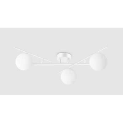 PLAFONIERA 3 LUCI IN METALLO BIANCO,NERO E ORO DIFFUSORI IN VETRO BIANCO LAMPADINE G9 INCLUSE