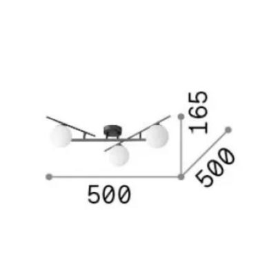 PLAFONIERA 3 LUCI IN METALLO BIANCO,NERO E ORO DIFFUSORI IN VETRO BIANCO LAMPADINE G9 INCLUSE