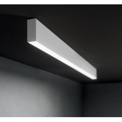 APPLIQUE LINEARE CM 120 MONO-EMISSIONE BIANCA O NERA DIMMERABILE LED 29W LUCE 3000K O 4000K 2