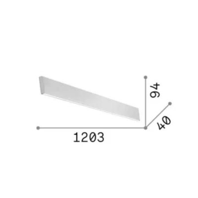 APPLIQUE LINEARE CM 120 MONO-EMISSIONE BIANCA O NERA DIMMERABILE LED 29W LUCE 3000K O 4000K