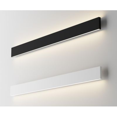 APPLIQUE LINEARE CM 120 MONO-EMISSIONE BIANCA O NERA DIMMERABILE LED 29W LUCE 3000K O 4000K