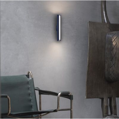 LAMPADA DA PARETE IN ALLUMINIO 9 COLORI LED 8,5W LUCE 3000K ALTEZZA 30 CM DESIGN MODERNO