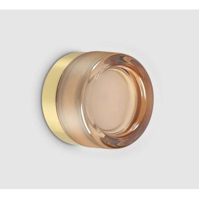 LOLLY PICCOLA APPLIQUE ROTONDA D10,5 CM IN VETRO 3 COLORI LAMPADINA ATTACCO GX53 DESIGN MODERNO