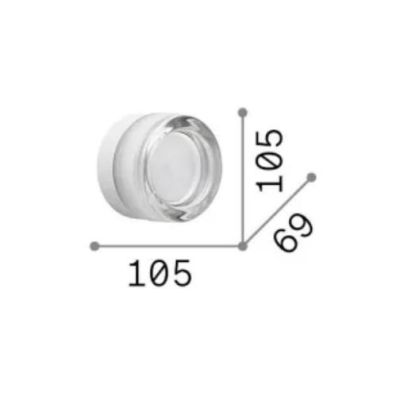 LOLLY PICCOLA APPLIQUE ROTONDA D10,5 CM IN VETRO 3 COLORI LAMPADINA ATTACCO GX53 DESIGN MODERNO