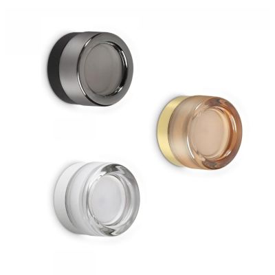 LOLLY PICCOLA APPLIQUE ROTONDA D10,5 CM IN VETRO 3 COLORI LAMPADINA ATTACCO GX53 DESIGN MODERNO