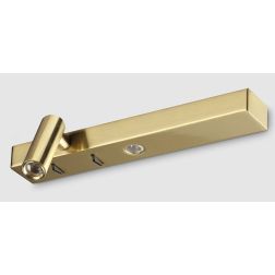 BONNE NUIT APPLIQUE LATO SINISTRO CON FARETTO ORIENTABILE LED 6,5W LUCE 3000K LARGHEZZA 22 CM MODERNA 2