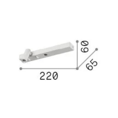 BONNE NUIT APPLIQUE LATO SINISTRO CON FARETTO ORIENTABILE LED 6,5W LUCE 3000K LARGHEZZA 22 CM MODERNA