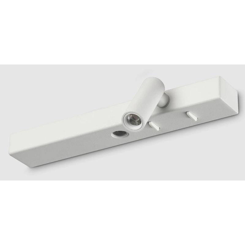 BONNE NUIT APPLIQUE LATO DESTRO CON FARETTO ORIENTABILE LED 6,5W LUCE 3000K LARGHEZZA 22 CM MODERNA